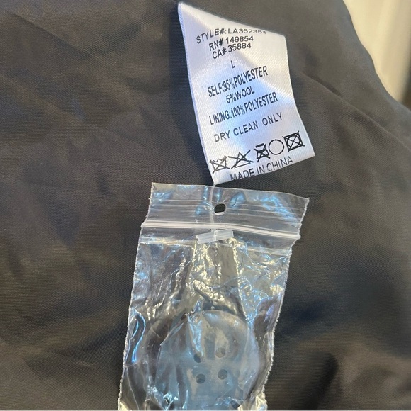 Sage (Sage and Sadie) The Label Black Gray Plaid Pea Coat Large Anthropology - Picture 7 of 8